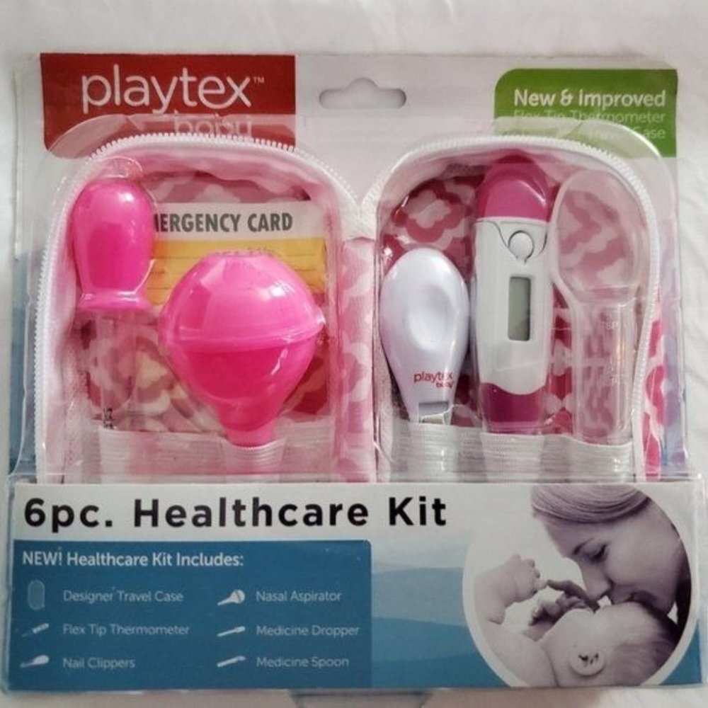 NWT Playtex 6 Piece Baby Healthcare Pink